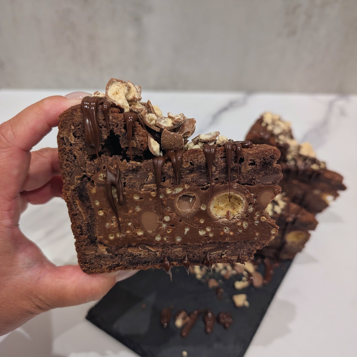Maltesers Spread Dark Chocolate Cookie Pie